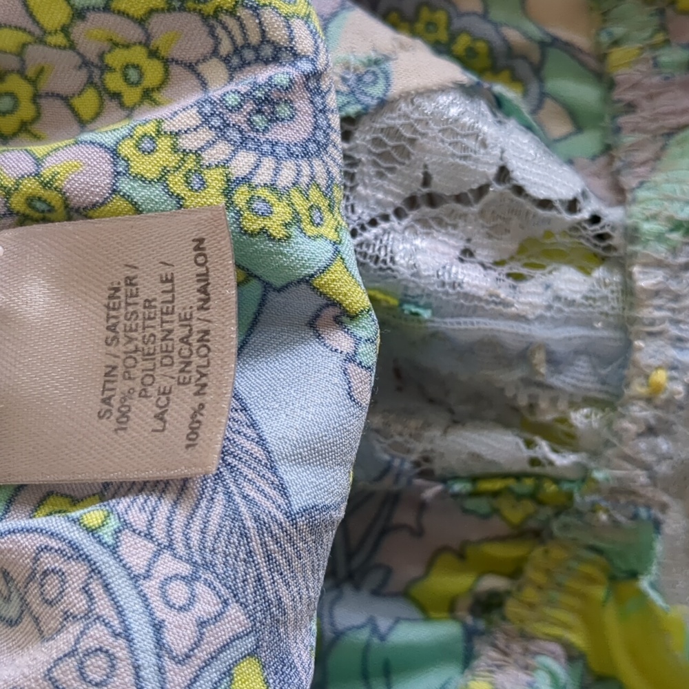 Victoria's Secret Satin Retro Floral Lace Babydoll Nightie S - Picture 16 of 16